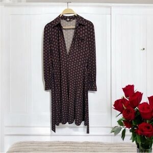 Brooks Brothers Faux‎ Wrap Knee Length Office Floral Dress Size XS Casual Travel